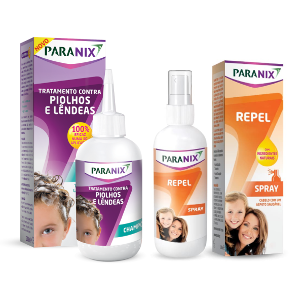 Paranix Champô de Tratamento 200ml e Pente + Oferta Spray Repel de Proteção 100ml