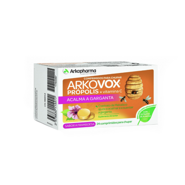 Arkopharma Arkovox Própolis + Vitamina C Framboesa 24 Comprimidos