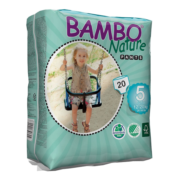 Bambo Nature Pants Fraldas Junior T5 12-20 kg 20 Un
