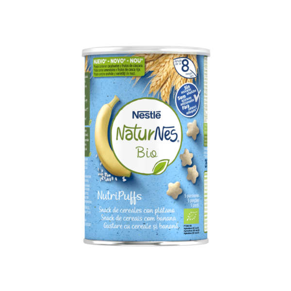 Naturnes Bio NutriPuffs Banana 8 meses 35g