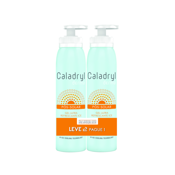 Caladryl Derma Ice Gel Ultra Refrescante Pós-solar 150ml x 2 Unidades