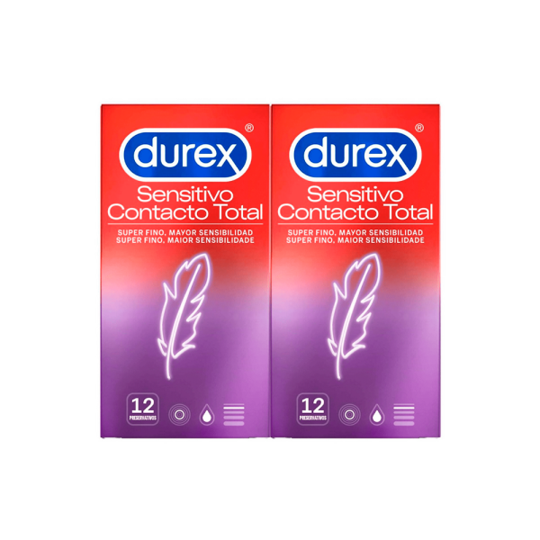 Durex Sensitivo Contacto Total Preservativos 2x12 Unidades