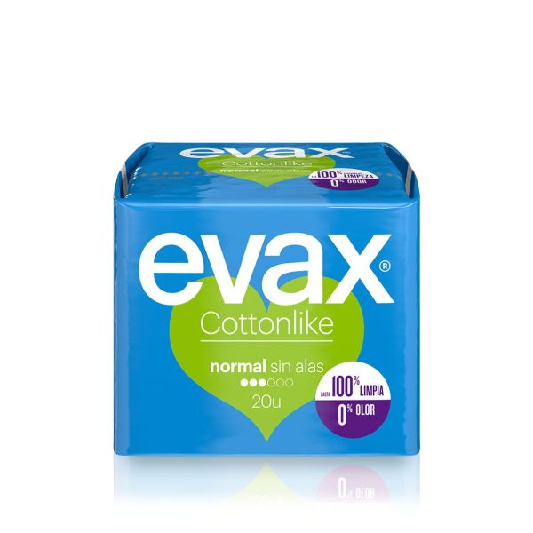 EVAX Cottonlike Normal sem Abas - Pensos Higiénicos - 20 unid