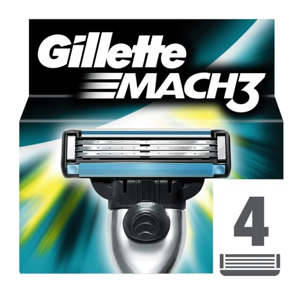 Gillette MACH3 Lâminas de Barbear 4 unid