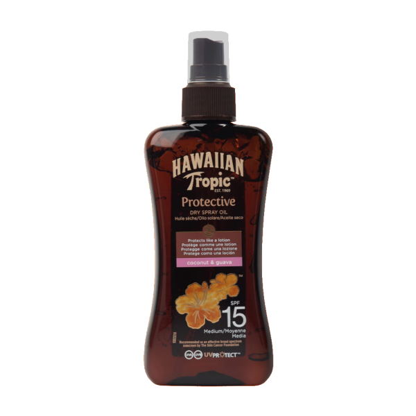 Hawaiian Tropic FPS 15 Protective Spray Dry Oil 200ml