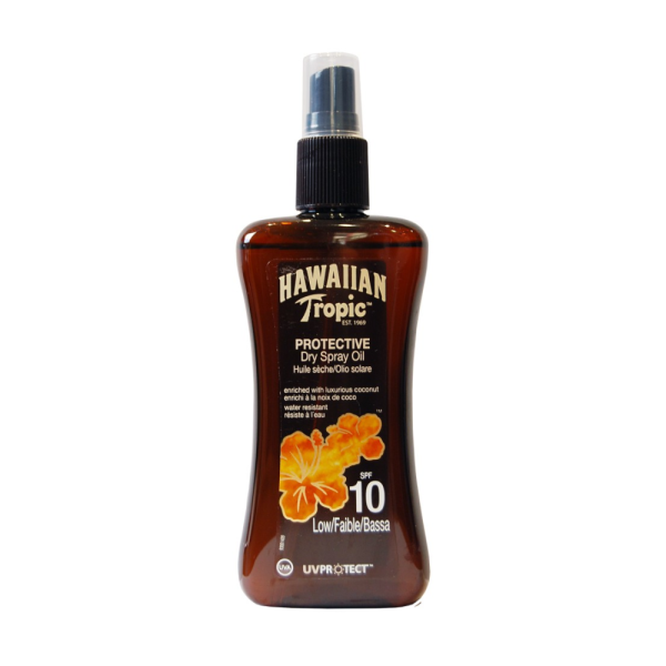 Hawaiian Tropic SPF 10 Protective Spray Dry Oil 200ml