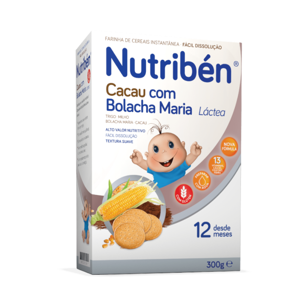 Nutribén Farinha Cacau com Bolacha Maria Láctea 300g