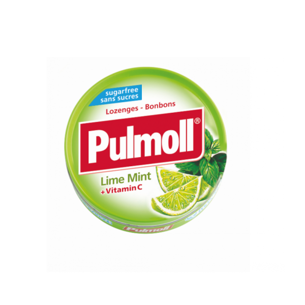 Pulmoll Pastilhas Lima-Menta + Vitamina C Sem Açucar 45g