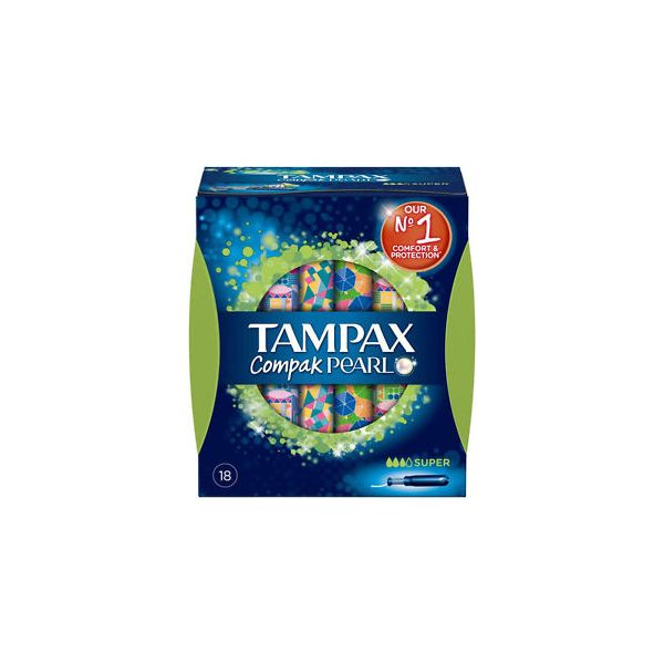 TAMPAX Pearl Compak Tampões - Super 18 unid.