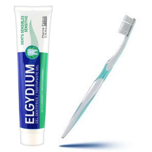 ELGYDIUM Gel Dentifrico + Escova - Dentes Sensíveis