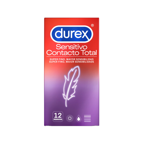 Durex Sensitivo Contato Total 12 Preservativos